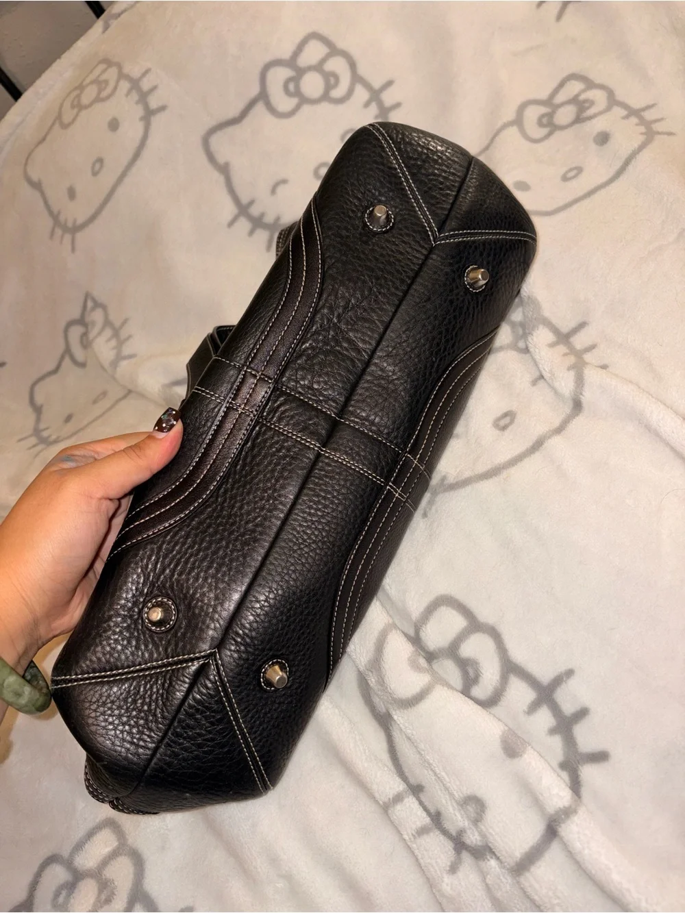 Coach Hampton Black Pebbled leather City tote N.02764 and wallet BUNDLE